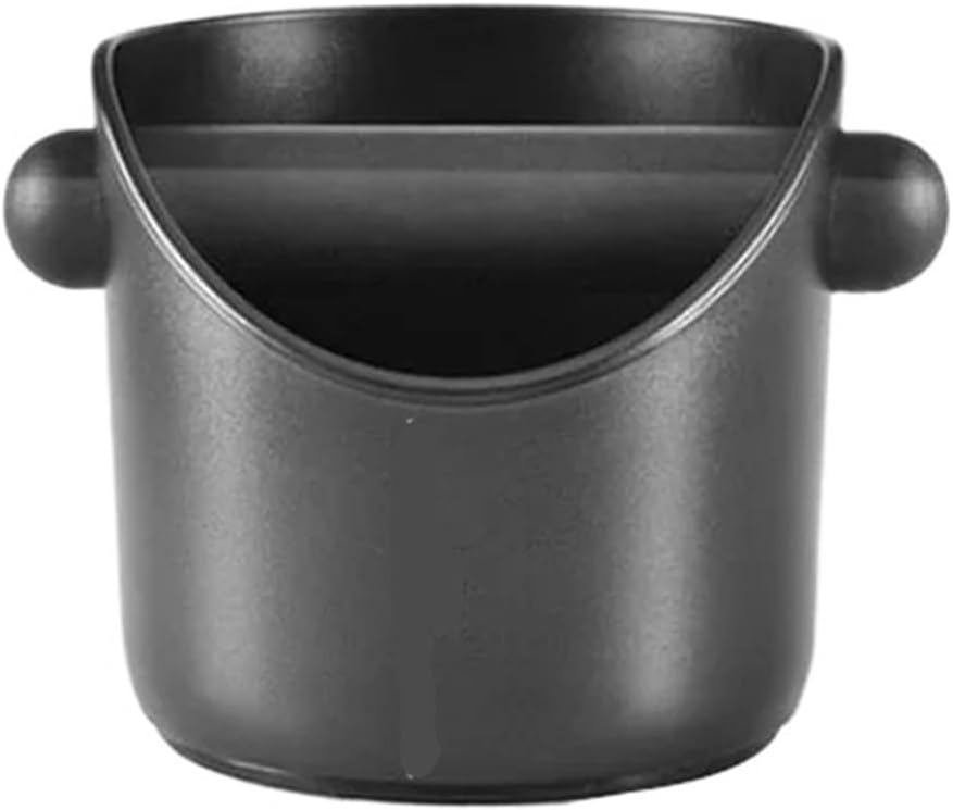 MeLphi Shock Absorbing Coffee Knocking Box Anti-Slip Espresso Waste Bin for Coffee Grounds with Removable Knocking Lever Coffee Grinds Trash Bin(Black-A)
