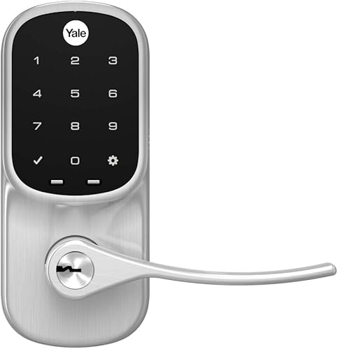 Miniatura 2 de Yale Assure - Manija electrónica de puerta con pantalla táctil, teclado no conectado de níquel satinado que proporciona entrada sin llave con código