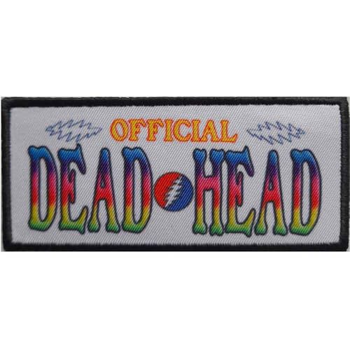 Grateful Dead Patch Dead Head Logo Officiel Printed Iron On Rock Off en taille unique