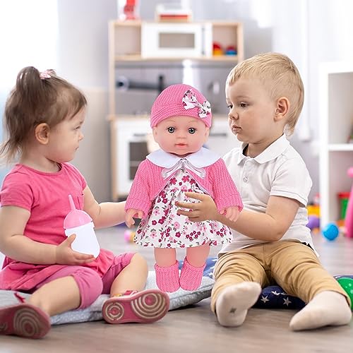Muñeca bebé de 12 pulgadas con ropa y accesorios miniatura 7