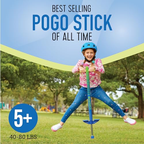 image for Flybar Maverick 2.0 Foam Pogo Stick for Kids Ages 5 and Up, 40 to 80 P
