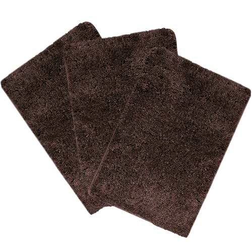 Image of Anti Slip Shaggy Micro Fibre Doormat(1.5 inches High Pile) for Home Entrance | Anti-Slip Indoor Outdoor (16x26 inches) Door Mat for Main Door,Kitchen,Bathroom,Offices |(Coffee)