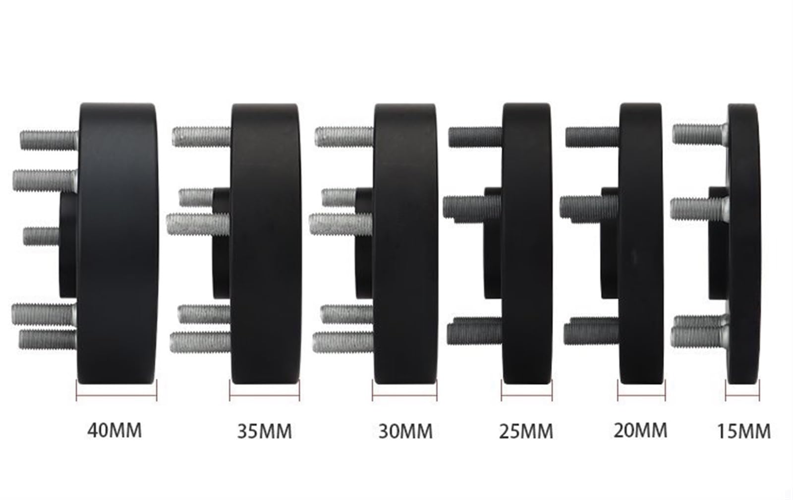 2 pezzi PCD 5x114,3 CB 66,5 mm 15/20/25/30/35/40/45 Adattatore distanziale per ruota in alluminio fori universale per auto(2PCS 45mm)