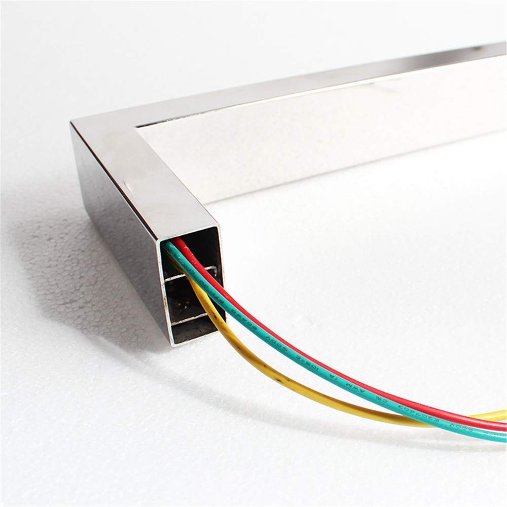 Toallero eléctrico de Pared, radiador toallero calefactado con 3 Varillas, de Acero Inoxidable, para baño, con Alambre Pulido.