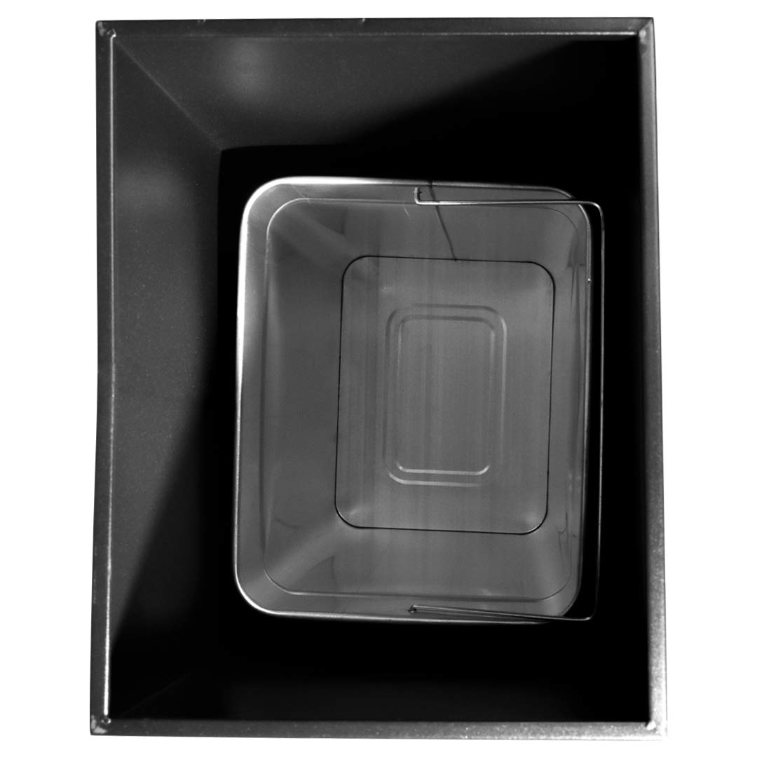 Danieli Store - Cenicero de pie CEP002/NE - Cenicero exterior con Papelera con tapa giratoria - Cenicero de chapa pintada - Centimetri 30 x 24 x 60 - Litri 17 - Negro