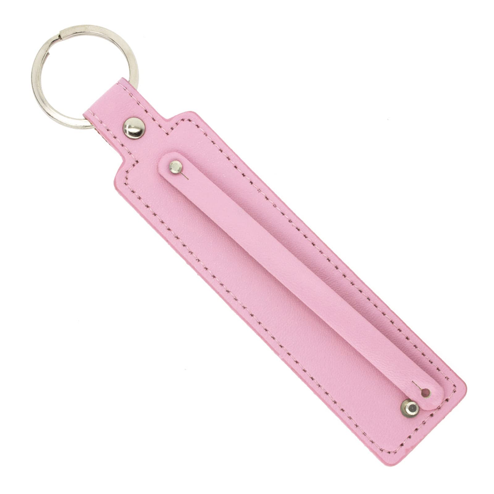 Maxtonser PU Leather Round Keychain Bright Colorful PU Leather Keychain Waist Wallet KeyChains Keyholder Single Metal 14 Colors