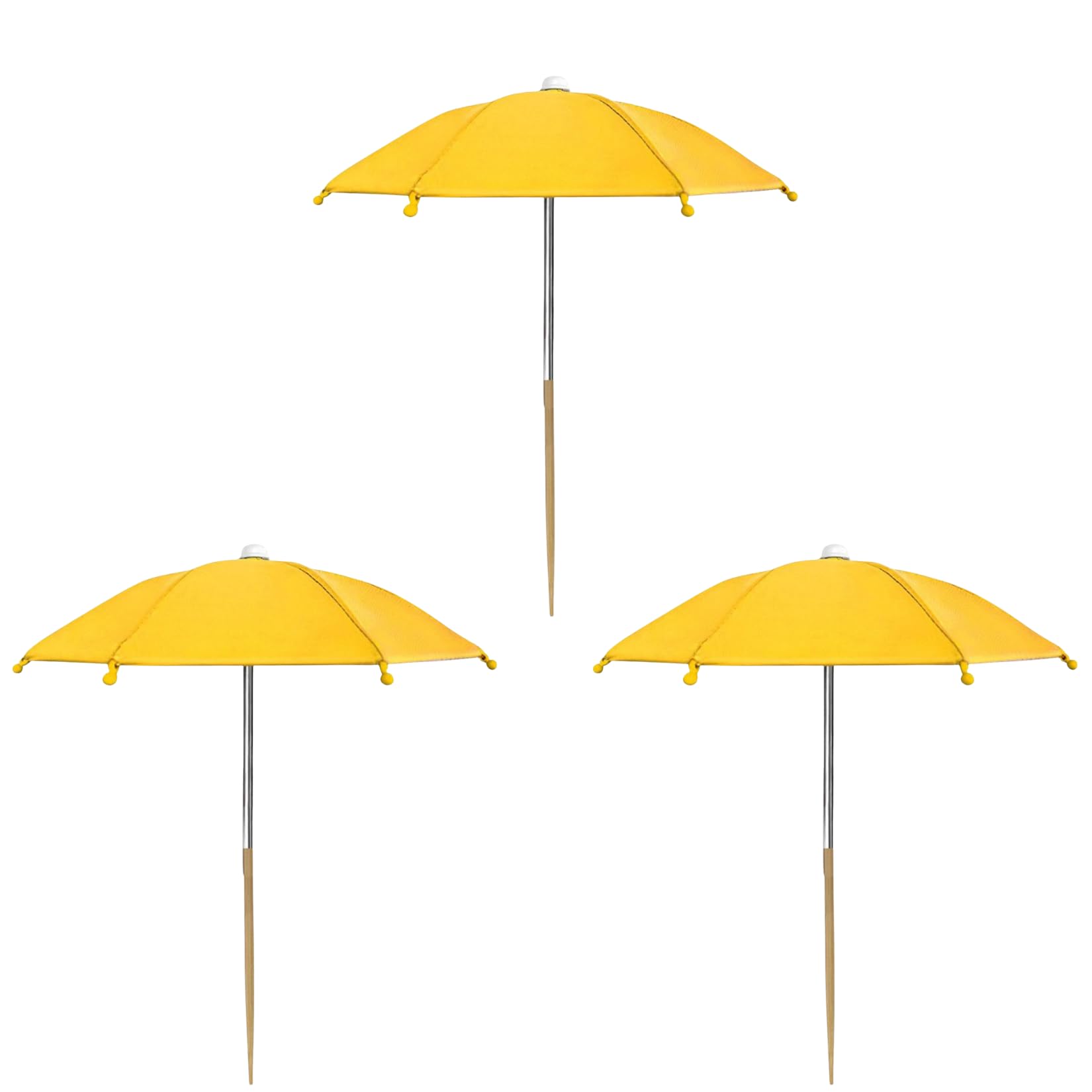 3 Pcs Plant Shade Umbrellas for Outdoor, Small 27cm Garden Plant Umbrella Sun Shade, for Garden Potted Plants (Yellow)