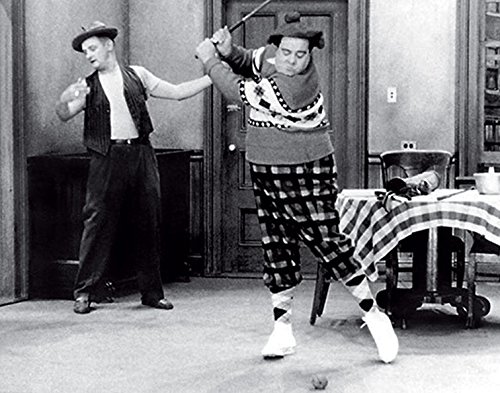 an 8x10 Photo Famous Scene Jackie Gleason Learning Golf in The Honeymooners
