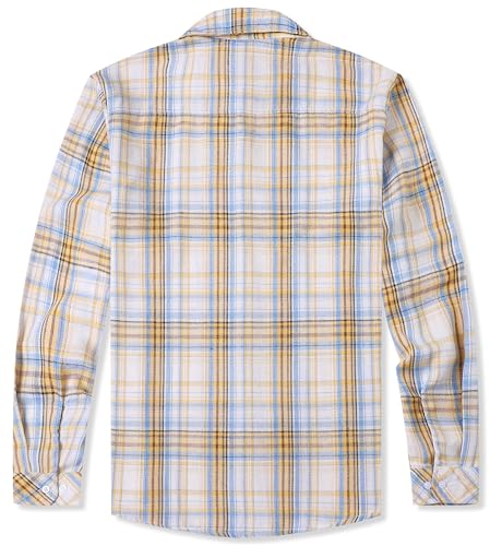 Image of Betusline Boy and Men Button Down Plaid Shirt | Soft,Breathable and Comfortable Fabric