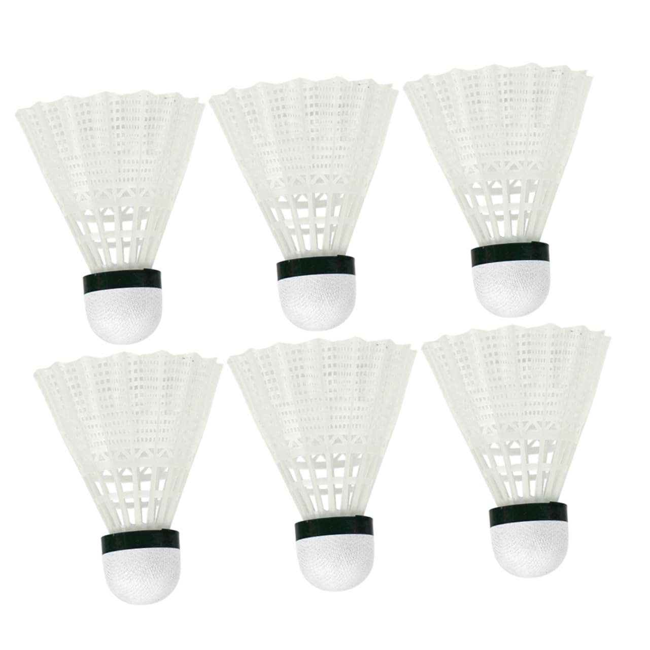 GANAZONO 6Pcs Nylon Plastic Badminton Shuttlecocks Durable Outdoor Indoor Sports Supplies for School Activities for Self Practice and Family Entertainment