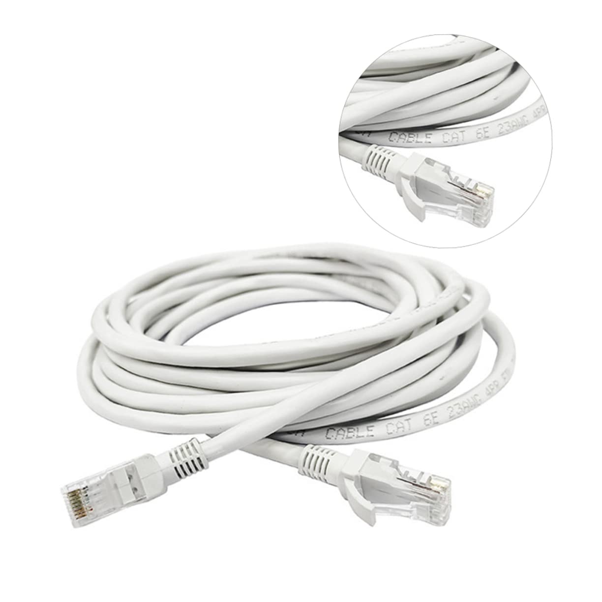 Cavo Ethernet Cat6 Bianco 50 Metri, Rame, Jumper Rete Locale