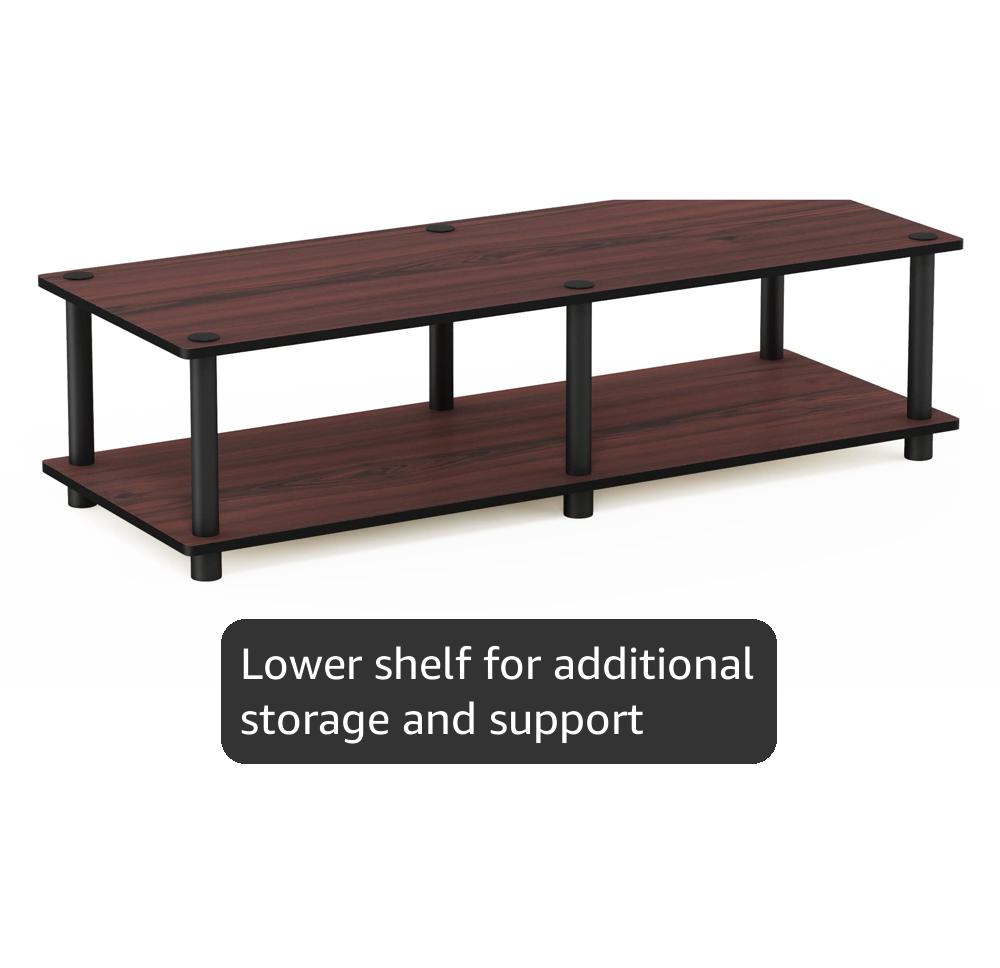 Amazon.com: Furinno Just No Tools Dark Cherry Wide Television