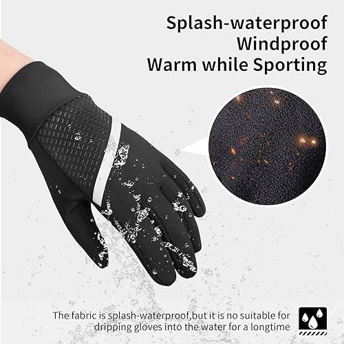 Arcweg Kids Soccer Gloves Boys Girls Youth Sports Gloves Warm Therma for Cold Weather Bike Riding Running Mountain Snow Ski 6-12 Years Touchscreen Anti-Slip3