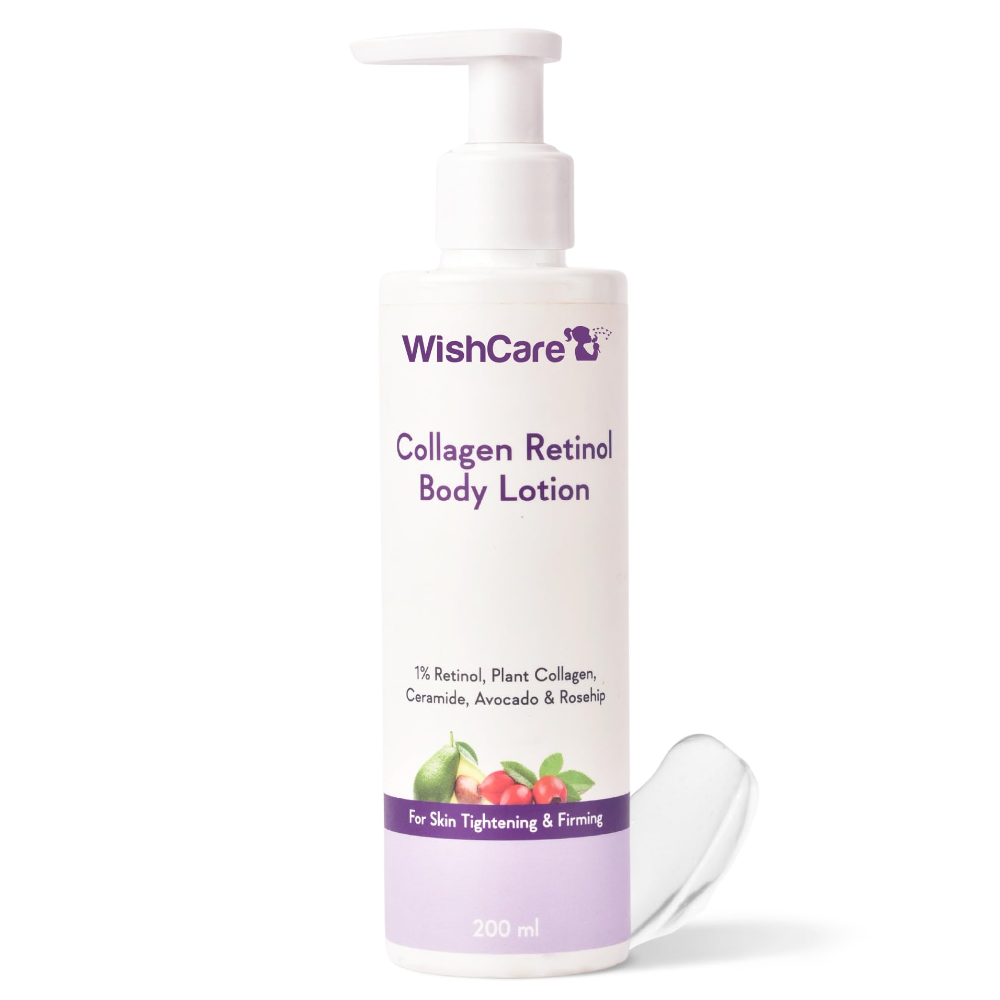 Collagen 1% Retinol Body Lotion - For Skin Tightening & Firming - With Niacinamide, Ceramide, Rosehip & Avocado - For Men & Women - 200 Ml