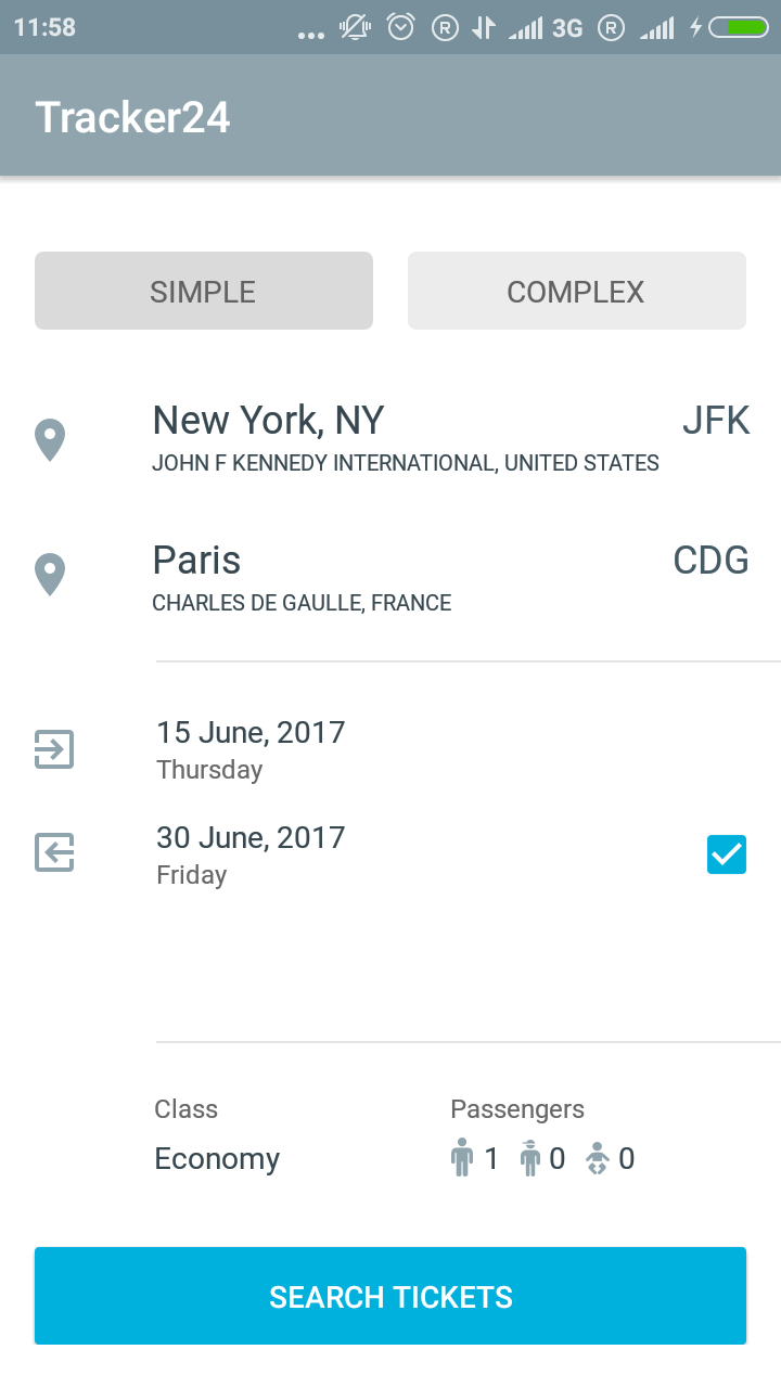 Aplicación Flight Tracker24 en Amazon Appstore