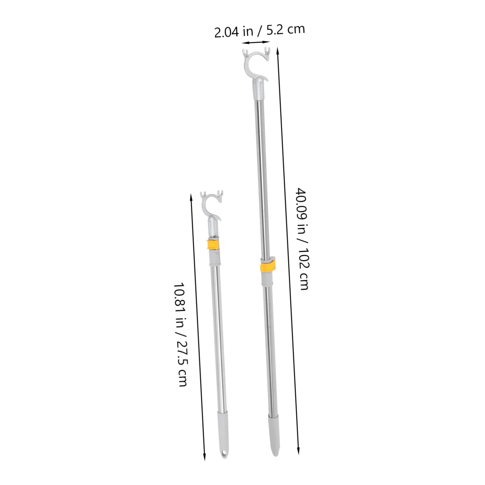 Levemolo Retractable Clothes Pole Lightweight Clothes Hanger Rod for Balcony Closet High Areas Design Christmas Lights