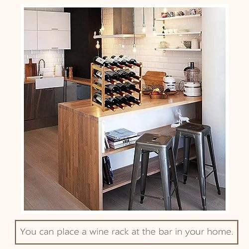 Soporte para vino MISTRARA 16 botellas natural miniatura 2