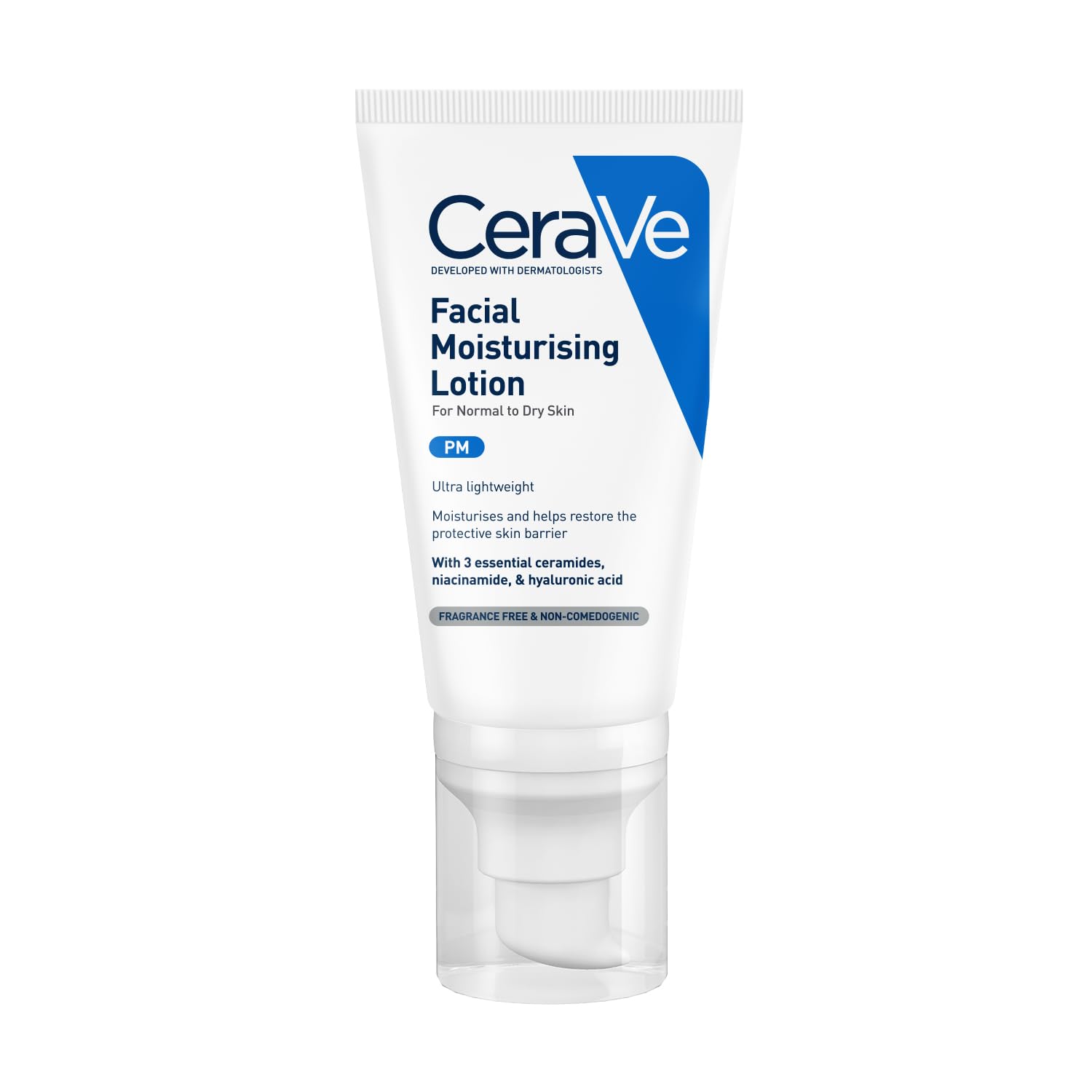 CeraVe PM Facial Moisturizing Lotion For Normal To Dry Skin (52ml) - Formulated With 3 Essential Ceramides, Niacinamide And Hyaluronic Acid | Ultra Li...