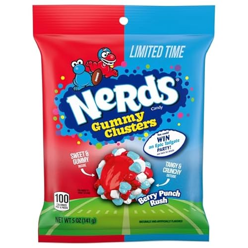 Nerds, Candy, Berry Punch Rush Gummy Clusters, 5 Ounce