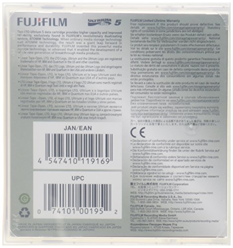 Image of Fujifilm LTO Ultrium 5 1.5TB /3TB Cartridge w /case