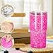 Maucircol 18 Oz Acrylic Snowglobe Tumbler, 6 Pack Pre-Drilled Double Wall Acrylic Clear Cup Coffee Mug for Glitter Snow Globe Diy