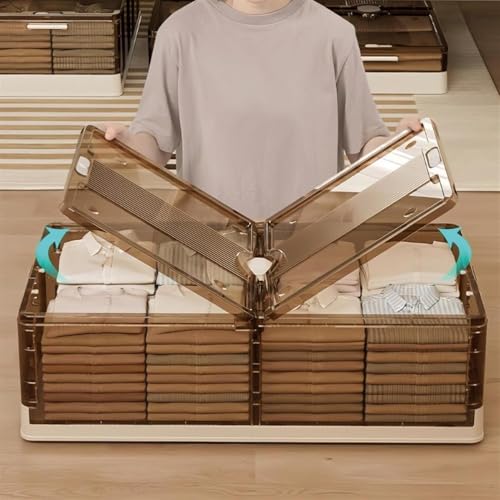 Bacs de rangement empilables avec couvercles pour vêtements - 5