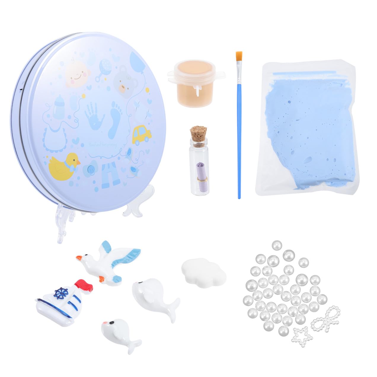 ifundom Kit Per Calchi Di Mani e Piedi Di Ragazzo Ragazza Stampi in Ricordo Pratico Sicuro Materiale