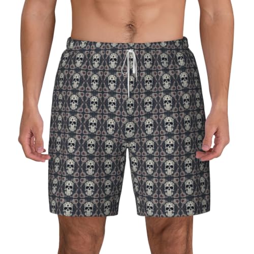 Short de bain respirant et léger homme motif tête de mort pour outdoor