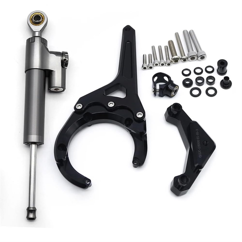Amortiguador de dirección para Suzuki GSXS GSX-S 1000 GSXS1000 GSX-S1000F 2016-2022 2023 2024 Kit De Montaje De Soporte Estabilizador De Amortiguador De Dirección(Damper n Bracket F)