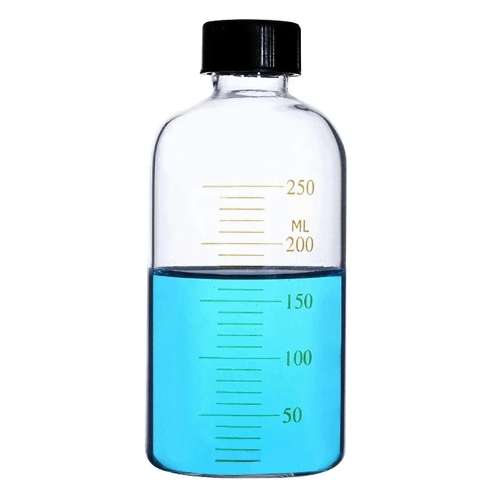 Escala de vidrio Línea Reactivo Muestra Suero Frasco Material de vidrio de laboratorio Experimento químico(200ml)
