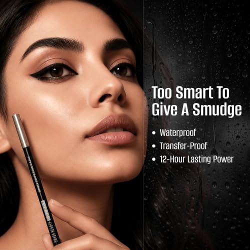 Image of Swiss Beauty Select Single Swipe Kohl Kajal | New & Improved Formula | Comes With A Sharpener | Waterproof & Transfer-Proof | 12H Stay| 02 Topaz Blue