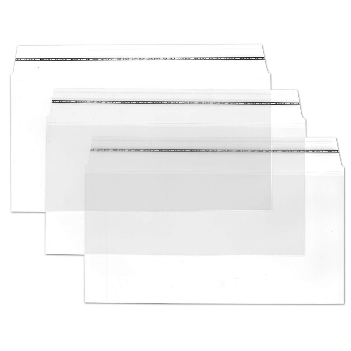 Durchsichtige Briefumschläge in DIN LANG - 500 Stück - Haftklebung - glasklare Post-Umschläge aus Transparentfolie - 11,0 x 22,0 cm - ideal für Werbung, Einladungen und Präsente - von GUSTAV NEUSER