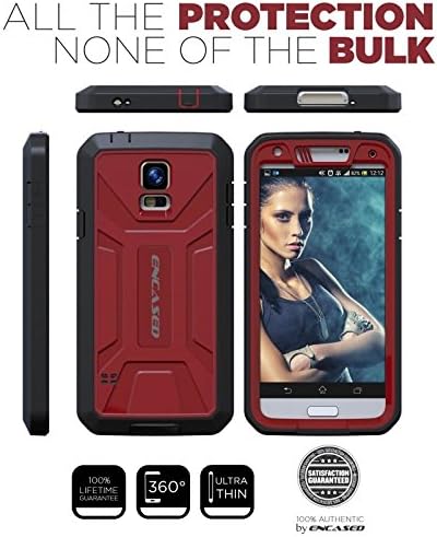 Original eXtreme ARMOR Case w/Screen Guard For Samsung Galaxy S5 - Red (Encased