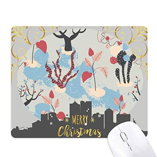 Tapis de souris désert cactus arbres bleus nuit de noël en caoutchouc souple