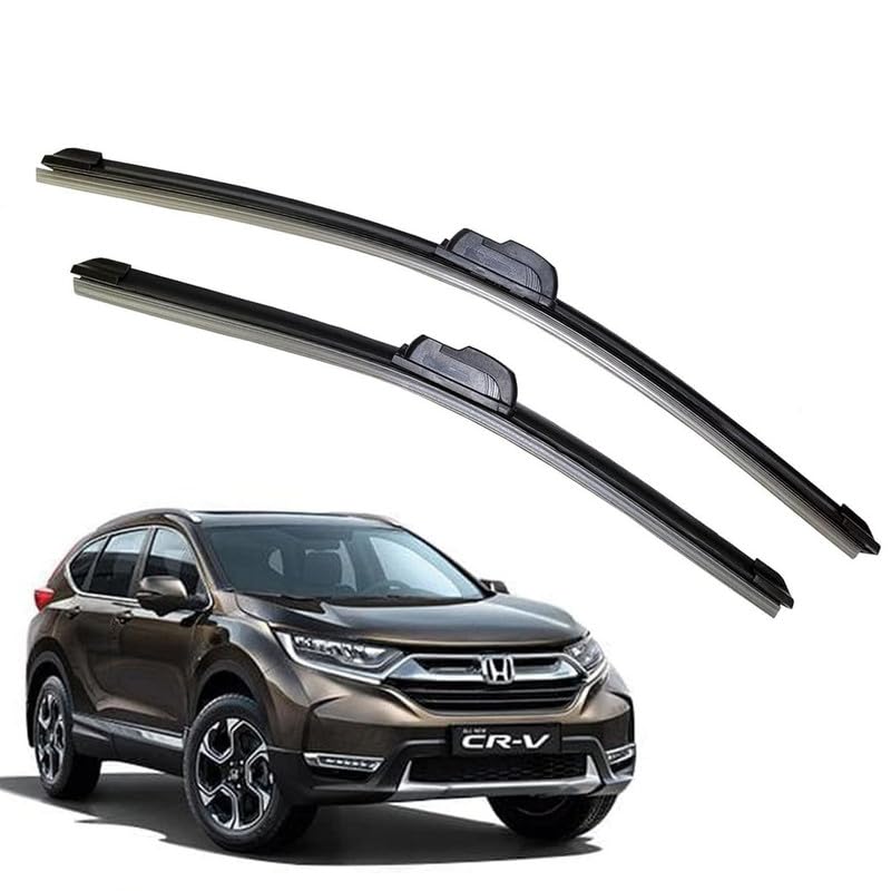 Image of Audio WHeels Perfect Fitting Frameless Windshield 100% Scratch Proof Cleaning Water Repellant Silicon Car Wiper Blades For Equipment Replacement, Set of 2 (D-21 inch & P-20 inch)