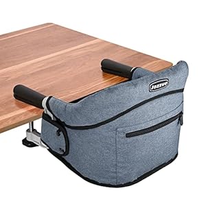 Hook On High Chair, Jozzve Portable Fast Table Chair No Tray Included, Baby Feeding Seat Fold-Flat Storage Bag for Home…