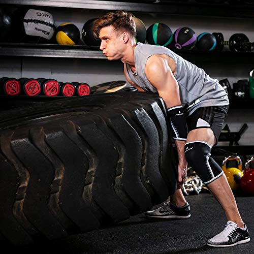 Aeolos Compression Elbow Sleeves(Pair), 5Mm Neoprene Elbow Barces For Weightlifting Powerlifting Tennis Golf And Basketball (X-Large, Black) #TOP1