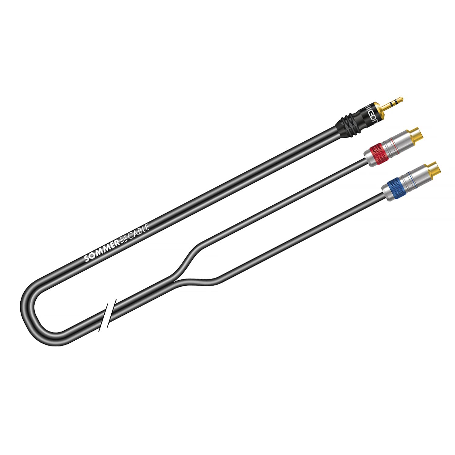 Estate Cable, cavo adattatore da 50 cm, mini jack da 3,5 mm su RCA stereo RCA, SC-Onyx 2025 MKII Split-CF08 – ONHK-0050-SW