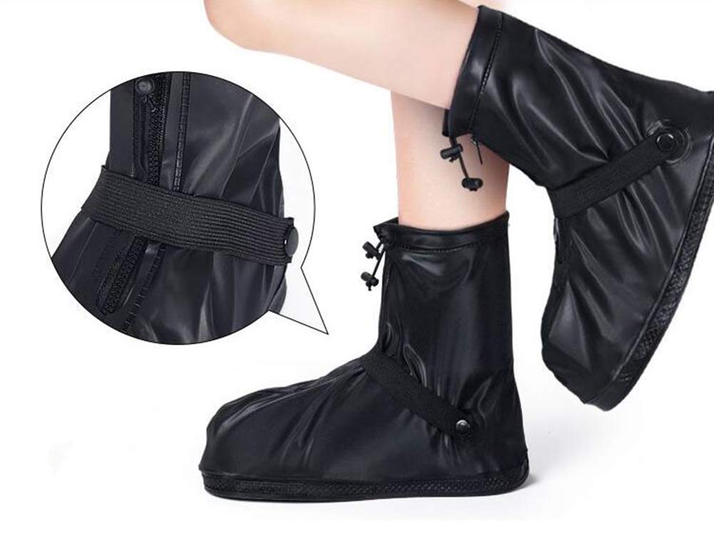 VBoo Couvre-chaussures avec fermeture éclair et semelle rigide, imperméables, réutilisables pour l'extérieur, le jardin, etc. Bottes de pluie pour homme, femme, enfant (taille XL, blanc VBoo Couvre-chaussures avec fermeture éclair et semelle rigide, imperméables, réutilisables pour l'extérieur, le jardin, etc. Bottes de pluie pour homme, femme, enfant (taille XL, blanc