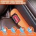 Car Seat Gap Filler 2 Pack, in Between Car Seat Catcher Orange Car Accessories Interior Seat Gap Fillers with Seat Belt Holes Car Gap Strip Stop Cellphone Wallet Keys Coins from Dropping(Orange)
