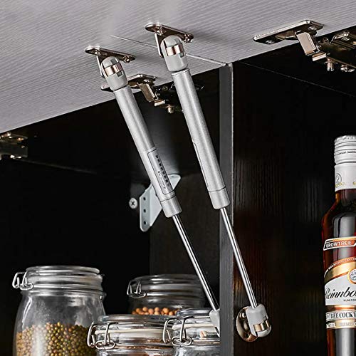Farwind 10 Inch 50N/11Lb Gas Spring Strut Lift Support Gas Shocks Brass Cover With Fixing Plate For Cabinet Door Box Lid (Pressure: 50N) #TOP6