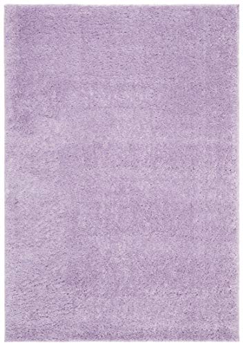 SAFAVIEH Tapis Shag pour Salon, Salle à Manger, Chambre à Coucher - August Shag Collection, Tapis à Poil Court, Lilas, 61 X 91 cm