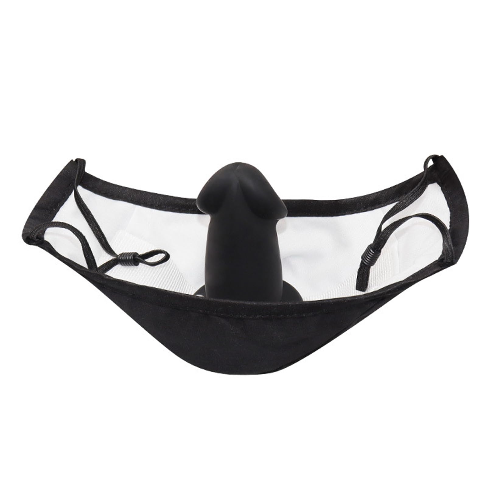 Masque Fétiche avec Pénis Gag Mouth Extreme Amovible, Masques avec Silicone Réaliste Dildo Mouth Ball Gag BDSM Mouth Gag, Bondage SM Erotic Sex Toy pour Couple Adulte Hommes Femmes