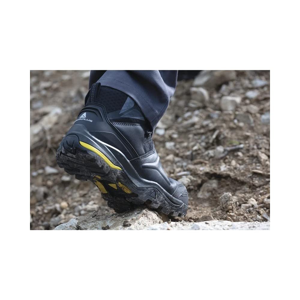 Delta Plus TW402S3NO44 - Botas altas de piel (5 unidades, S3 HRO HI CI SRC, talla 44), color negro