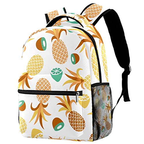 Sac à dos voyage avec porte-bouteille et motifs kiwi citron pour enfants