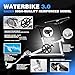 OTELETE Inflatble Water Bike 3.0 for Lake Ocean Water Bicycle for Adults with 3-bladed Propeller Pedal Boats Inflatable Pontoon Mat for Leisure & Entertainment Rental Business,Black White