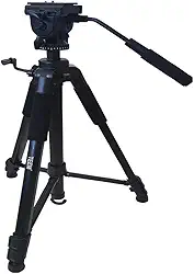 Tripe Profissional Cabeça Semi Hidráulica Com Altura Ajustável 138CM-170CM para Câmera Fotográfica e Vídeo