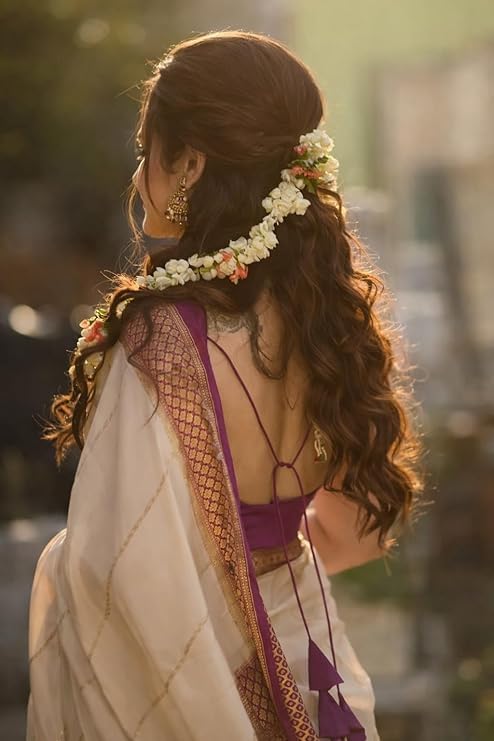 Treditional kerala kasavu saree with purple bordar,off White cotton silk ethnic wear