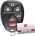 KeylessOption Key Fob Replacement for 2007 2008 2009 2010 2011 2012 2013 2014 Cadillac Escalade Chevrolet Chevy Suburban Tahoe GMC Yukon Remote, 6-Button 15913427, Locksmith Required 2011+