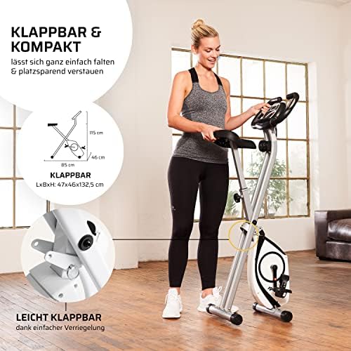 SportPlus Katlanabilir Kondisyon Bisikleti, Ev için Uygun, Akıllı Ekran ile Nabız ve Performans Takibi, Gri - Görsel 4